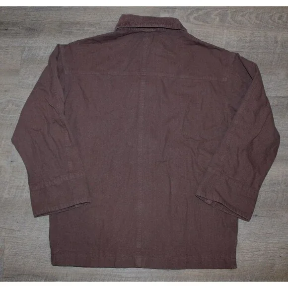 NWT MATE THE LABEL WOMEN'S COTTON CANVAS CHORE JACKET BROWN $220 - Picture 9 of 9